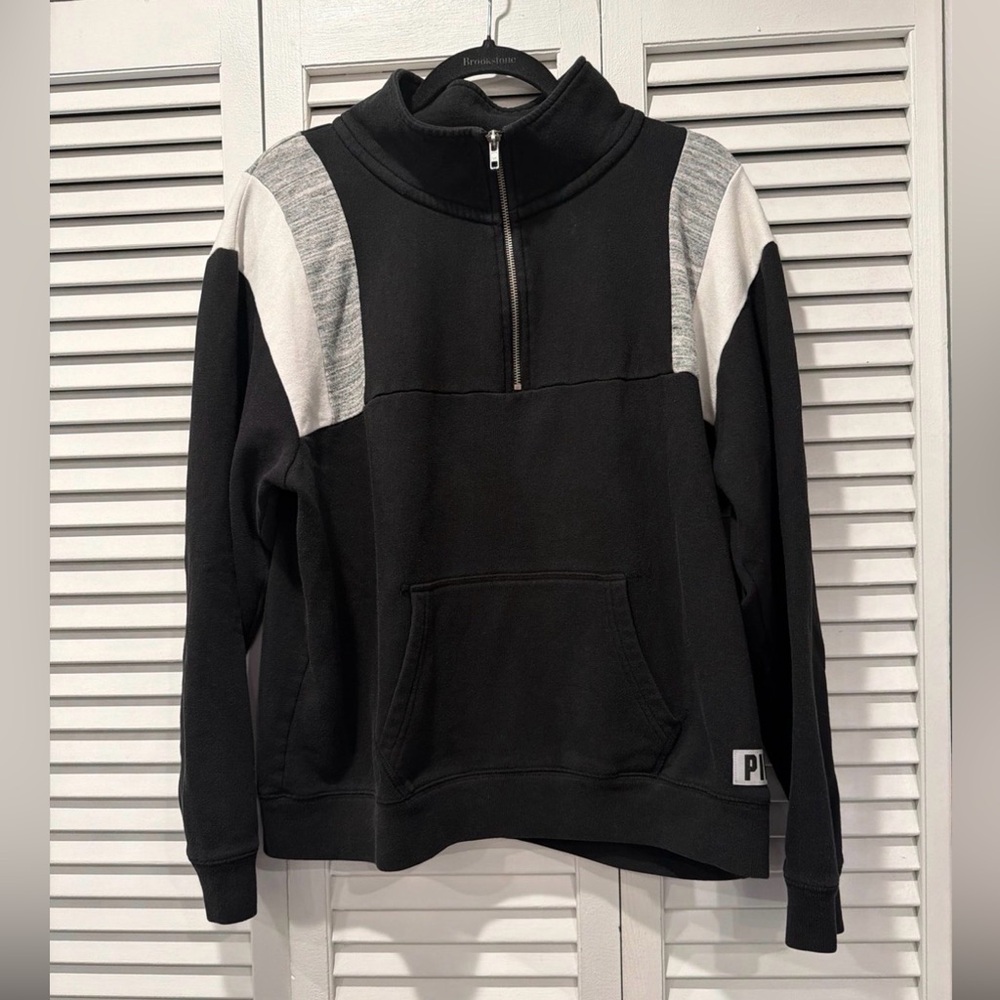 PINK Victoria's Secret Black and Gray Sweatshirt
